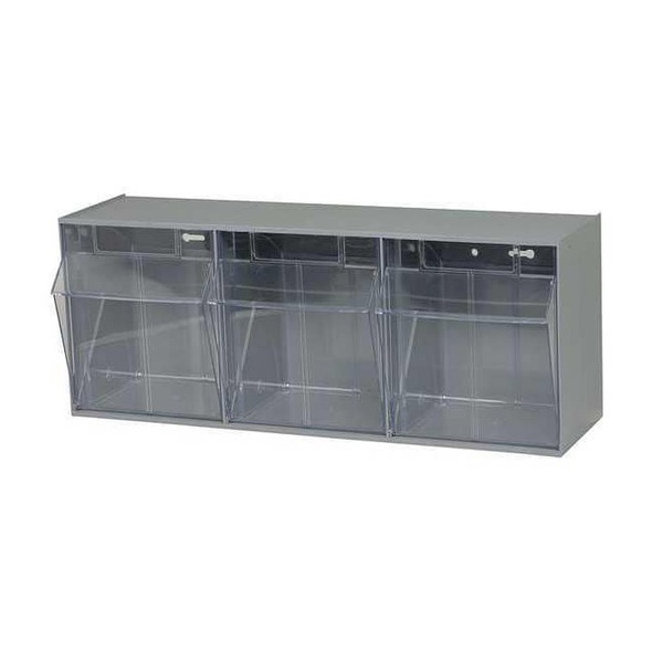 Quantum Storage Systems Tip-Out Bin,Gray,Unfinished,9 1/2 in QTB303GY