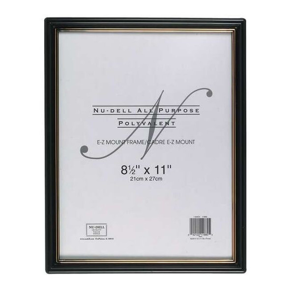 Nudell Document Frame,Black; Gold,12in H,PK18 11818