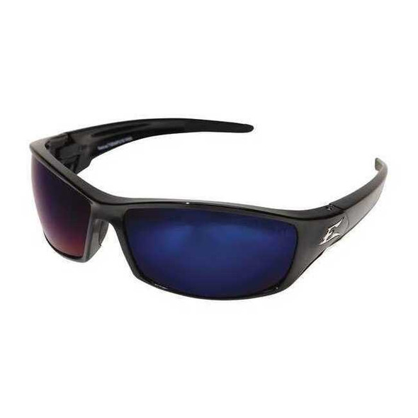 Reclus, Safety Glasses, Anti-Scratch, Blue Mirror Lens, Black Frame, Full-Frame