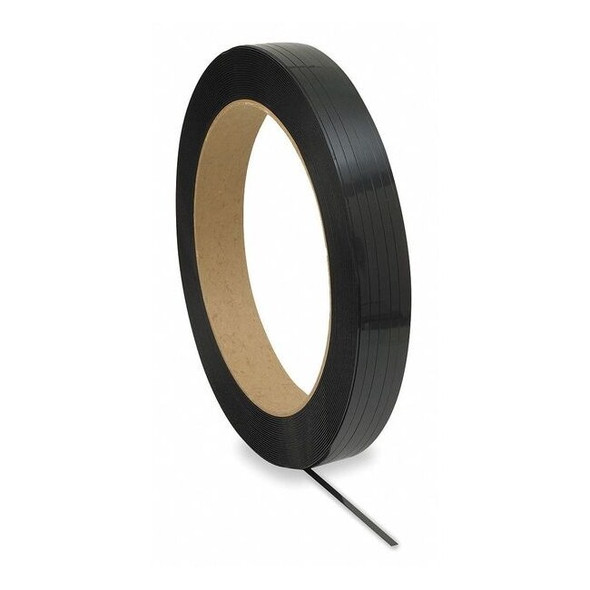 Plastic Strapping, 1/2 in W, 0.025 in Thick, 2,900 ft L, 775 lb Break, Hand