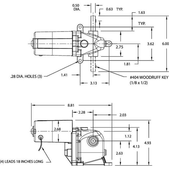 Dayton AC/DC Gearmotor,24 rpm,115V,Open Vented 1LPZ9