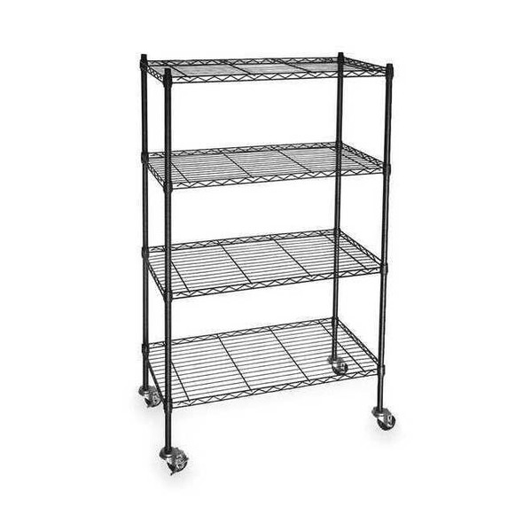 Manufacturer Varies Wire Cart, 4 Shelf,L60 x W24 x H67 In. 3TPD8