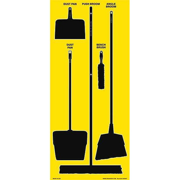 Manufacturer Varies Store-Boards, 68x30 in, Black/Yellow, Accu-Shield 34GN47