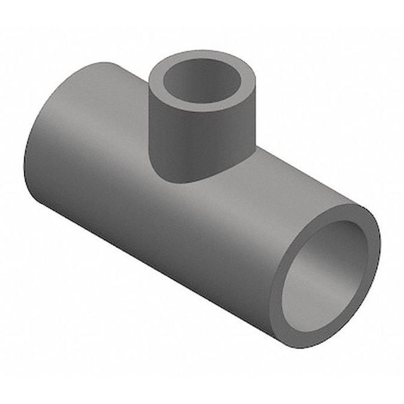 PVC Reducing Tee, Socket x Socket x Socket, 6 in x 6 in x 4 in Pipe Size