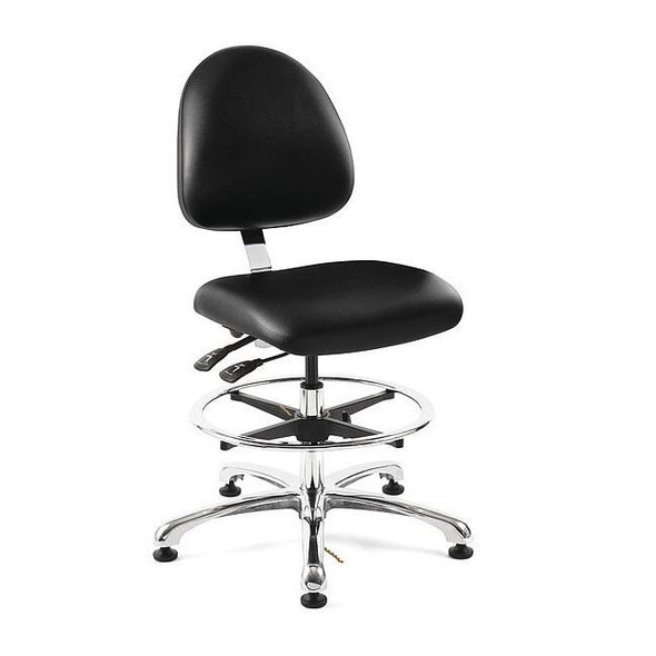 Bevco Vinyl Task Chair, 22" to 29-1/2", Black 9351M-E-BKV