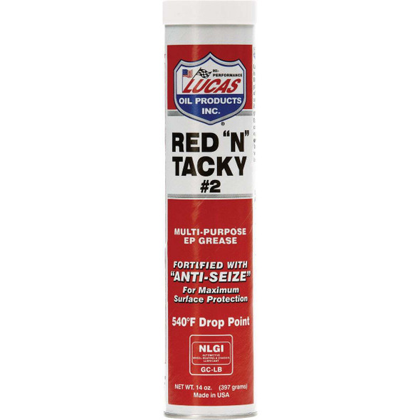 Lucas Oil Red 'N' Tacky 14 Oz. Tube Red Lithium Grease LUCA10005