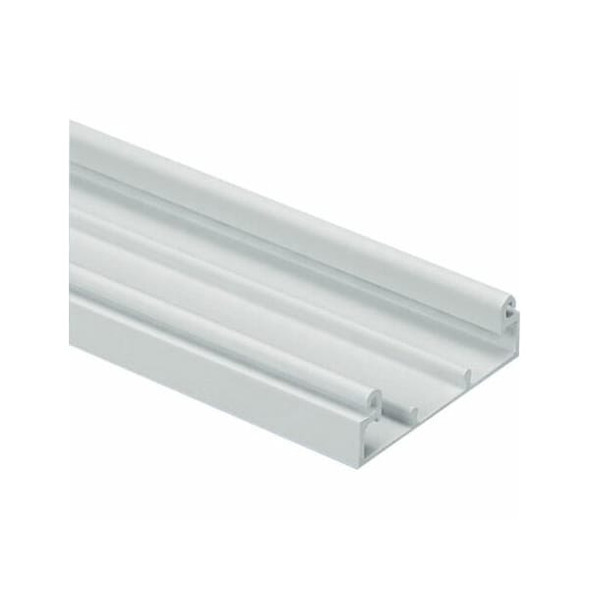 Panduit Cover Plate Raceway, T-45 Series, 1 Channel, 2.38 in W, 0.73 in H, 8 ft L, Off White T45BIW8