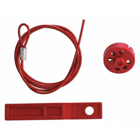 Brady Cable Lockout,Red,5 ft. L Cable 122250