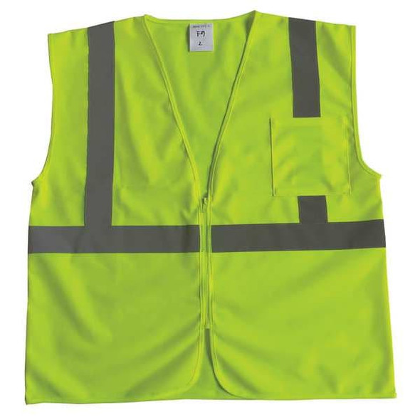 Condor U-Block Vest, Class2 Yellow/Grn, 4XL 53YL46 Condor U-Block Vest, Class2 Yellow/Grn, 4XL 53YL46