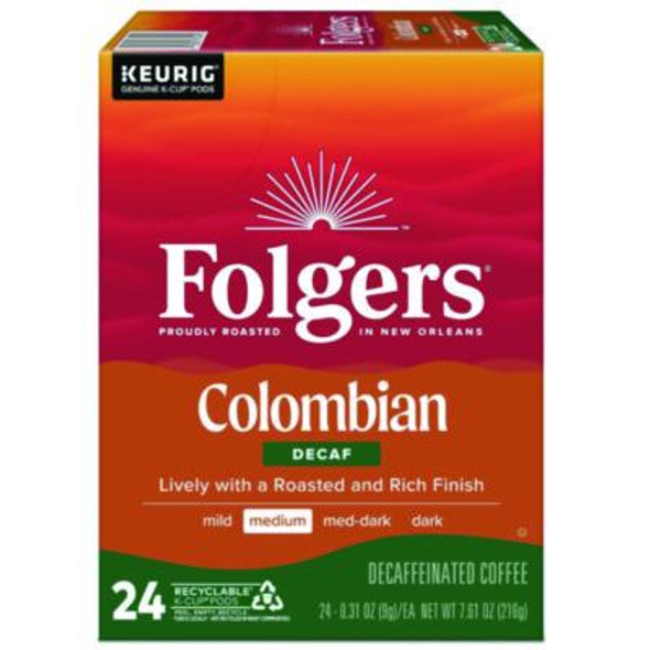 Folgers® 100% Colombian Decaf Coffee K-Cups, 24/box 5000363988