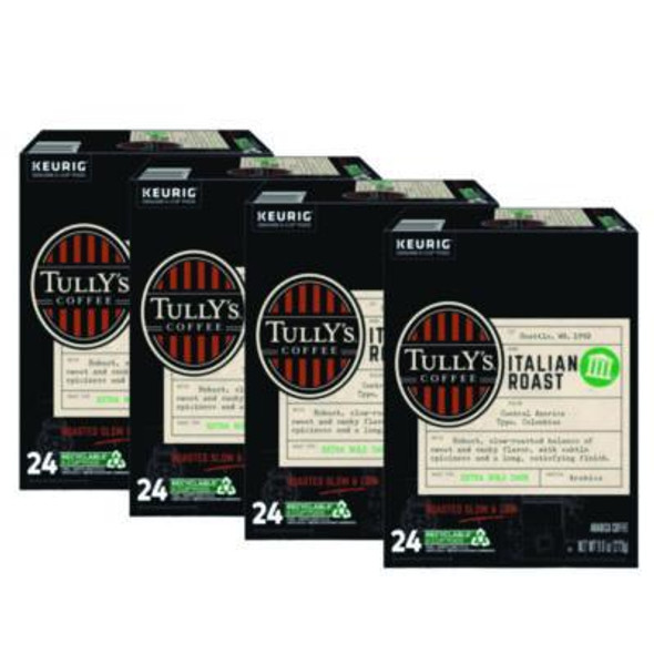 Tully\\'s Coffee® Italian Roast Coffee K-Cups, 96/carton 5000330029 Tully\\'s Coffee® Italian Roast Coffee K-Cups, 96/carton 5000330029