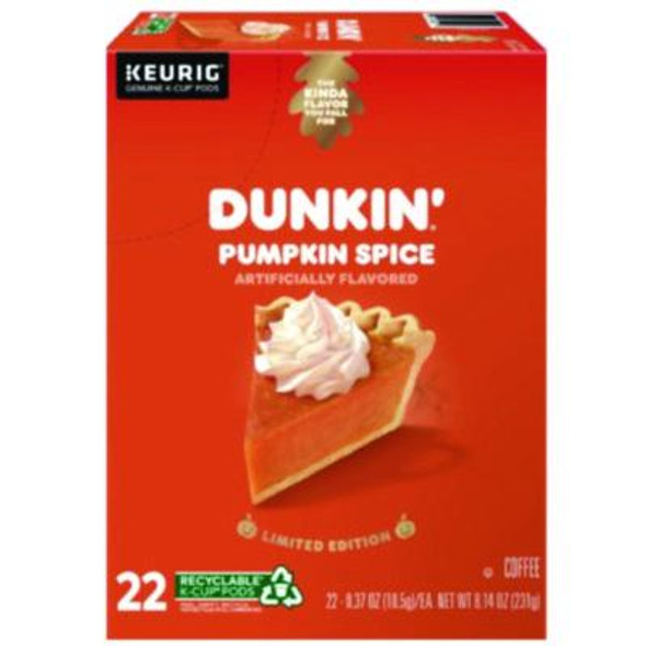 Dunkin\\'® K-Cup Pods, Pumpkin Spice, 22/box 5000364868