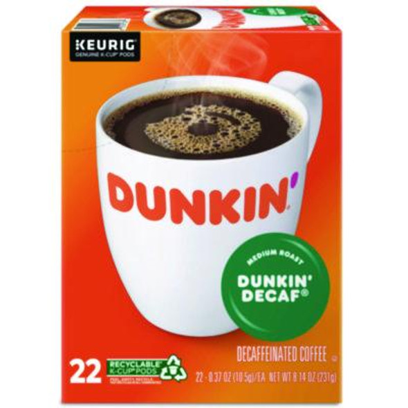 Dunkin\\'® K-Cup Pods, Dunkin' Decaf, 22/box 5000380568