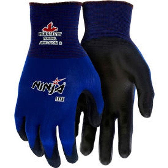 MCR Safety Ninja Lite Gloves 18 Gauge Nylon Shell Polyurethane Palm/Fingertips 1