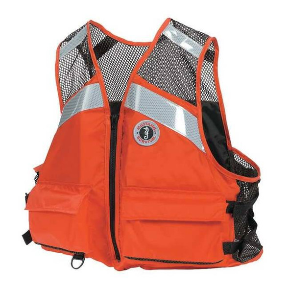 Mustang Survival Life Jacket,S/M,15.5lb,Foam,Orange MV1254T1-2-S/M-216