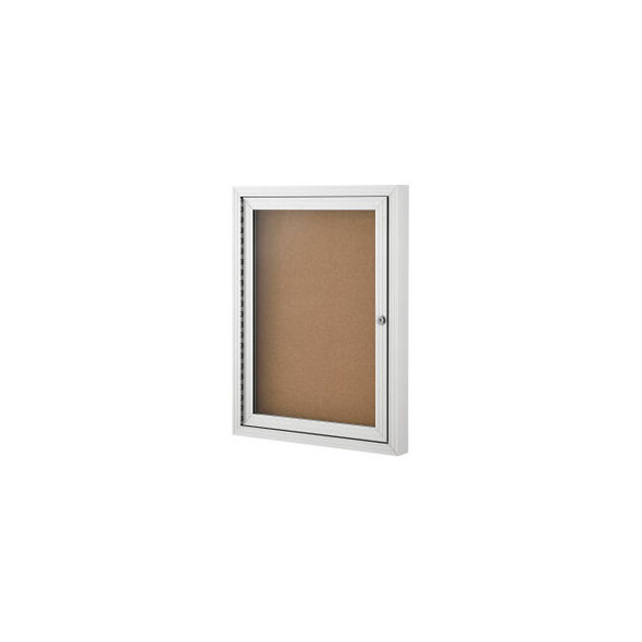 Global Industrial Enclosed Cork Bulletin Board -18""W x 24""H - 1 Door