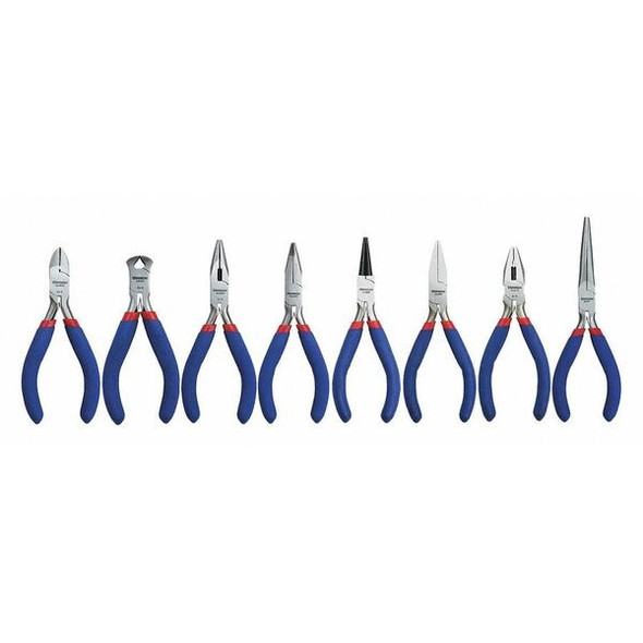 Westward 8 Piece Plier Set Dipped Handle 53JW91