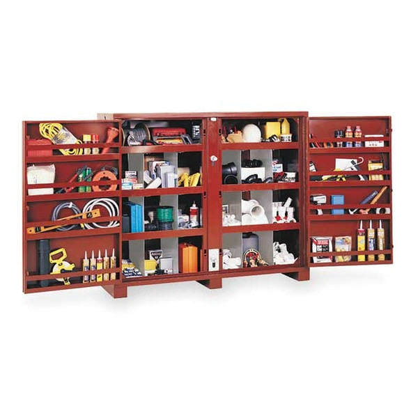 Crescent Jobox Jobsite Cabinet, Brown, 72 in W x 24 in D x 60-3/4 in H 1-693990