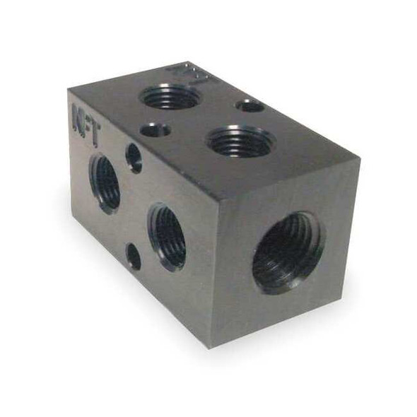 Pneumadyne Pipe Manifold Fitting, Aluminum, 3/8 in M20-250-2-90