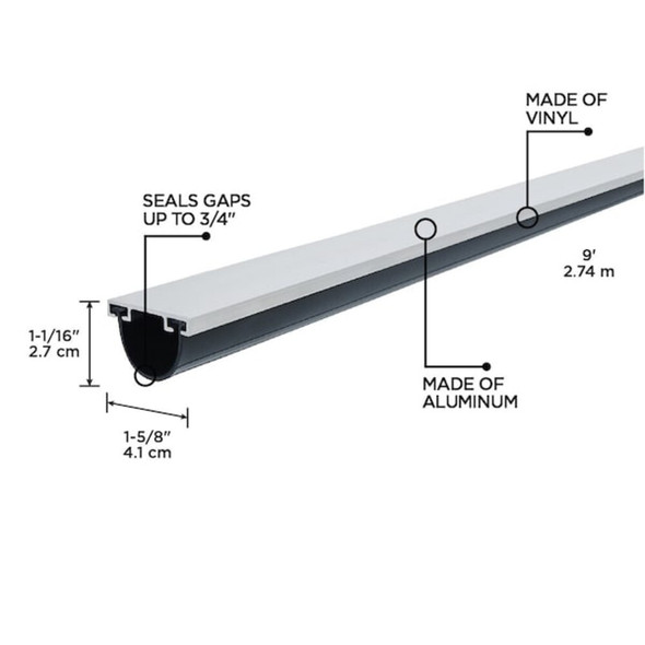 Manufacturer Varies Garage Door Bottom,Replacement,L 108 2RRT5