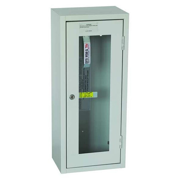 Fire Extinguisher Cabinet, Surface Mount, 23 5/8 in Height, 10 lb