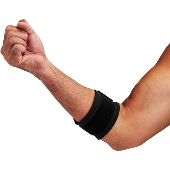 Ergodyne Elbow Support, Neoprene, Nylon, Polyester, Black, Size L 16004