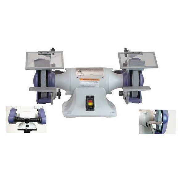 Dayton Bench Grinder, 6 in Max. Wheel Dia, 36/60 Grinding Wheel Grit 38UK59