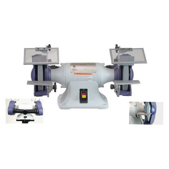 Dayton Bench Grinder, 6 in Max. Wheel Dia, 36-60 Grinding Wheel Grit 38UK59