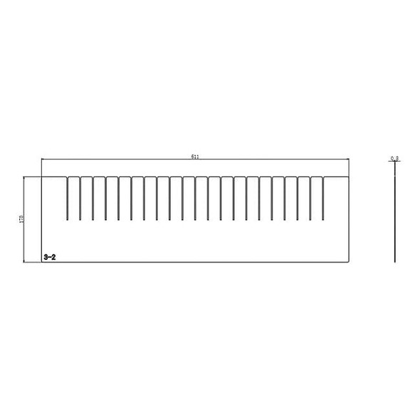 Manufacturer Varies Steel Divider, 24 in L, 5 5/8 in H 493X16