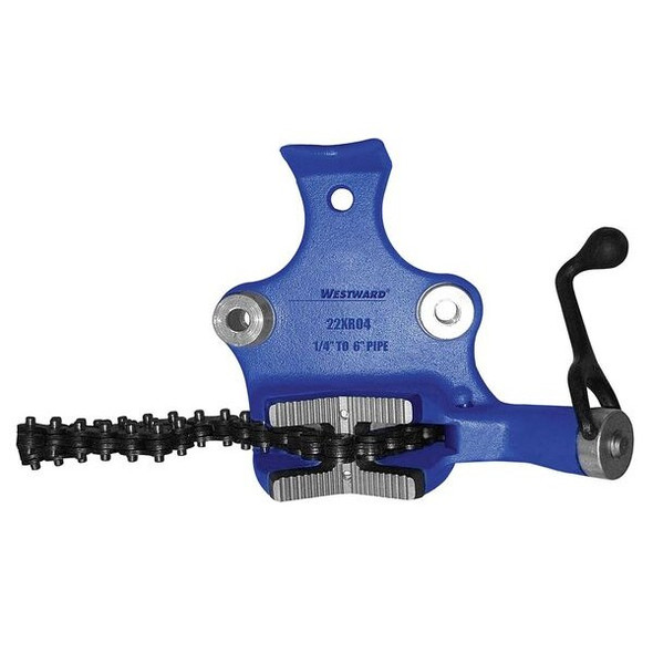 Westward Bench Chain Vise,Top Screw,1/4 to 6 in 22XR04