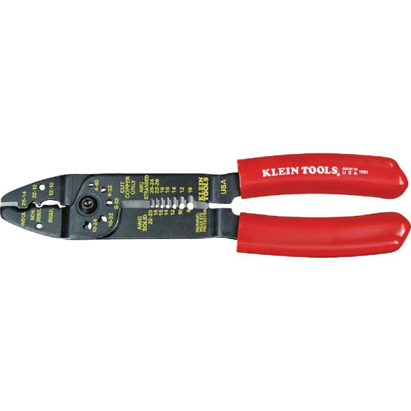 Klein 8-1/2 In. All-Purpose Electrician Crimper & Stripper 1001