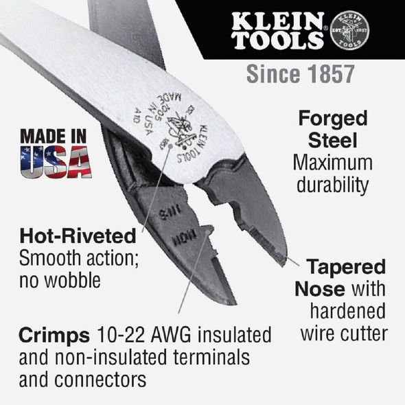 Klein 9-3-4 In. Steel Crimping Tool 1005 311170