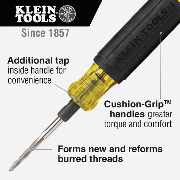 Klein 6-in-1 Multi Tap Tool (6-32, 8-32, 10-32, 10-24, 12-24, 1-4-20) 626 342726