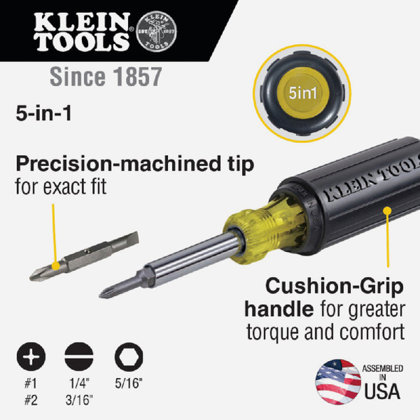 Klein 5-in-1 Multi-Bit Screwdriver 32476 342432