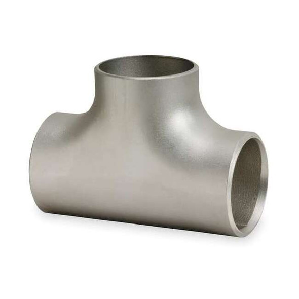 2 in Butt Weld Tee, 316L Stainless Steel, Schedule 40