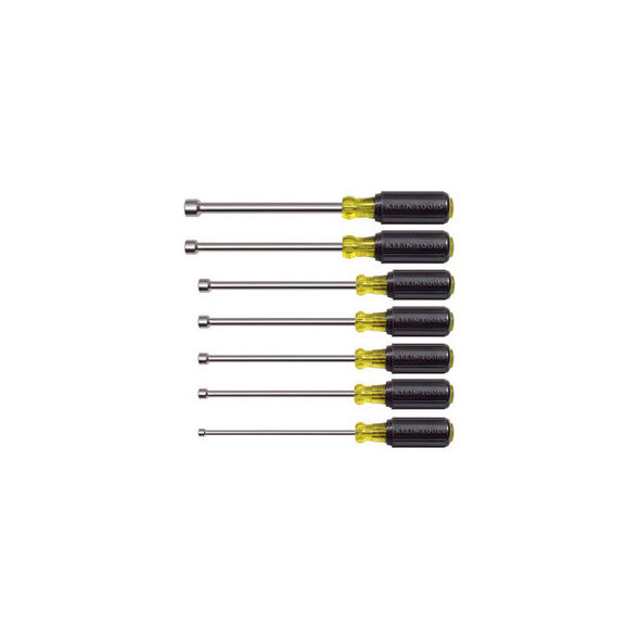 Klein Tools 647M 7 Pc. 6"" Shaft Magnetic Nut Driver Set