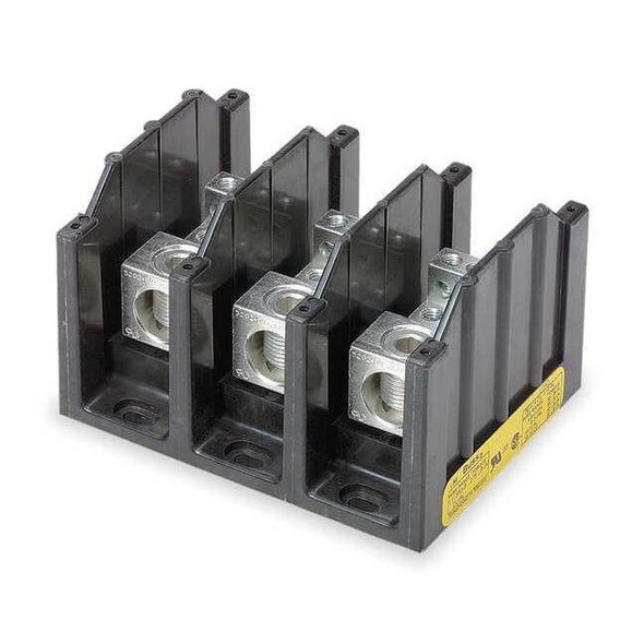 Power Distribution Block, Open, 3 Pole, 310 A Copper, 600 V AC/DC