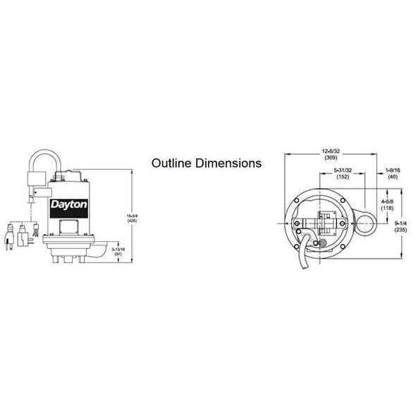 Dayton Pump,Effluent,1 HP 3BB86