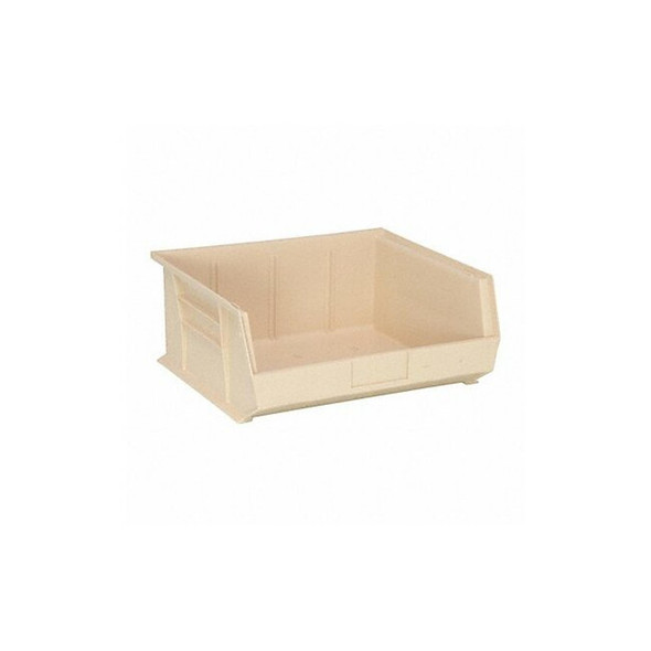 Hang & Stack Storage Bin, Polypropylene, Ivory, 7 in H, 16 1/2 in W, 14 3/4 in L