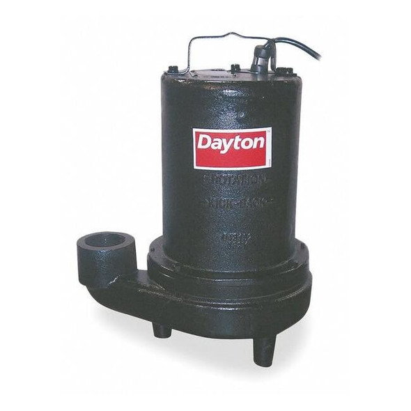 Dayton EffluentPump,20ft,10.9A,2hp,240VAC 4LE14