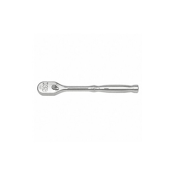 1/2" Drive 90 Geared Teeth Pear Head Style Hand Ratchet, 10" L, Chrome Finish