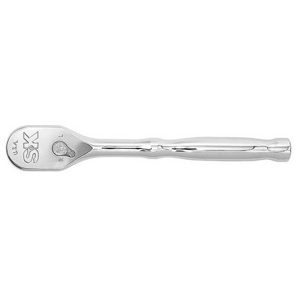 1/2" Drive 90 Geared Teeth Pear Head Style Hand Ratchet, 10" L, Chrome Finish