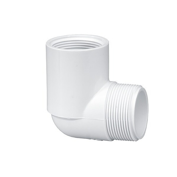 Westlake Pipe & Fittings PVC, 90 Elbow, 1/2 in NPT, 1/2 in NPT 412005BC