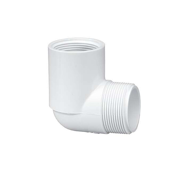 Westlake Pipe & Fittings PVC, 90 Elbow, 1/2 in NPT, 1/2 in NPT 412005BC