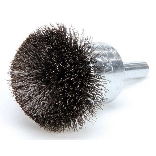 Weiler Flared End Wire Brush, Carbon Steel, 1-1/2" 93008
