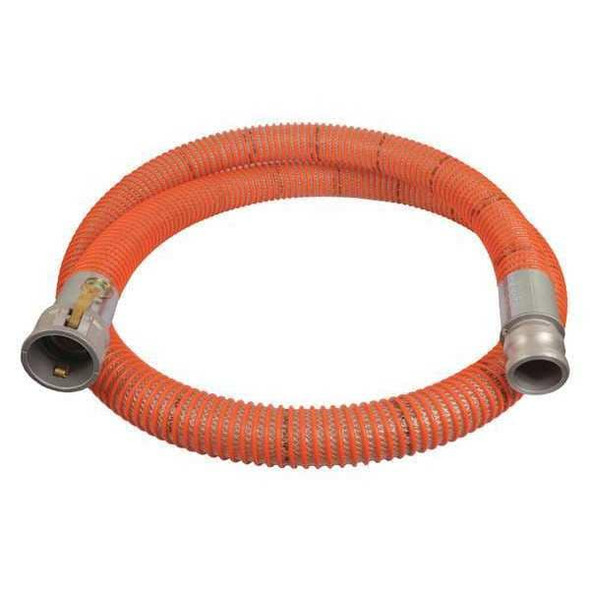 Continental 3" ID x 20 ft PVC Water Suction Hose Clear/OR WST300-20CE-G