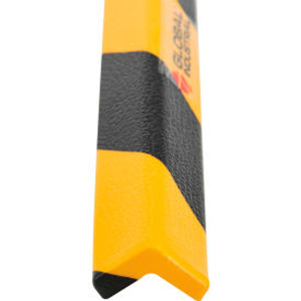 Global Industrial 90-Degree Flat Shelf Bumper Guard Type E 39-3/8""L Black/Yello