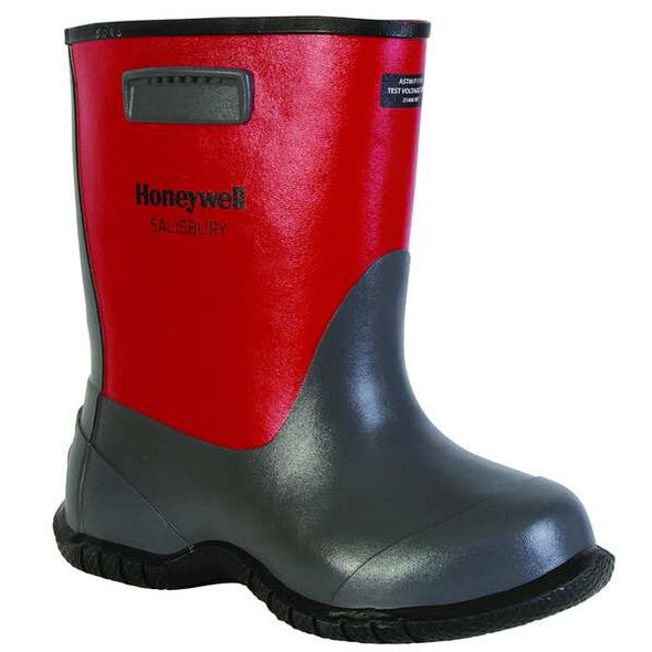 Overboot, Electrical, (1) Buckle, Rubber, 14" Height, Black, Red, 12