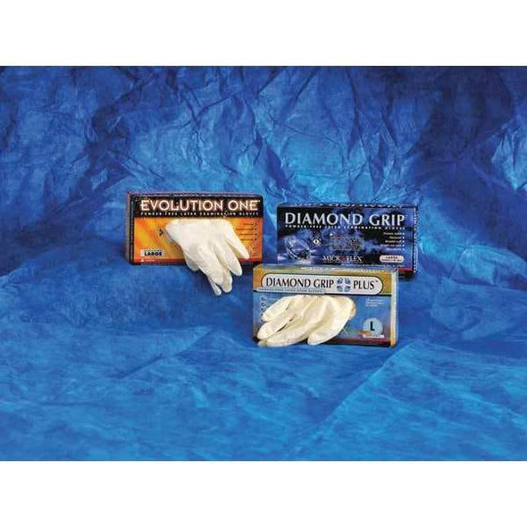 Microflex Evolution One, Latex Disposable Gloves, 5.5 mil, Powder-Free, XL, 100 PK, Beige