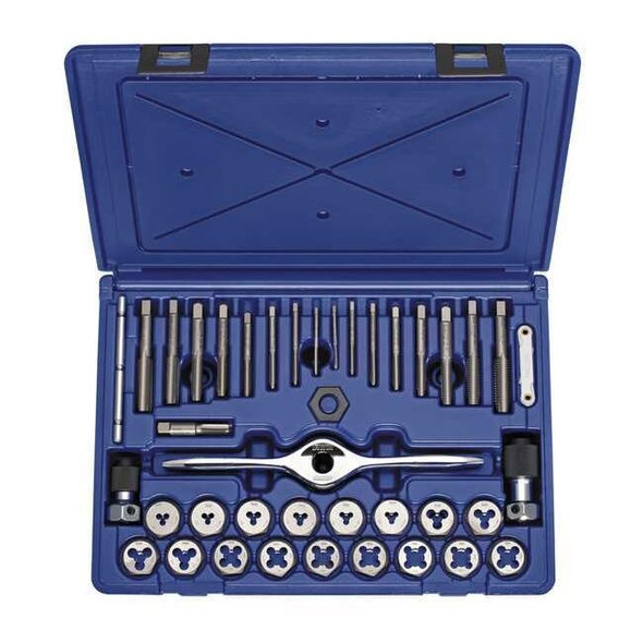 Irwin Tap/Die Set,40pc,NC,NF,NPT 1835091
